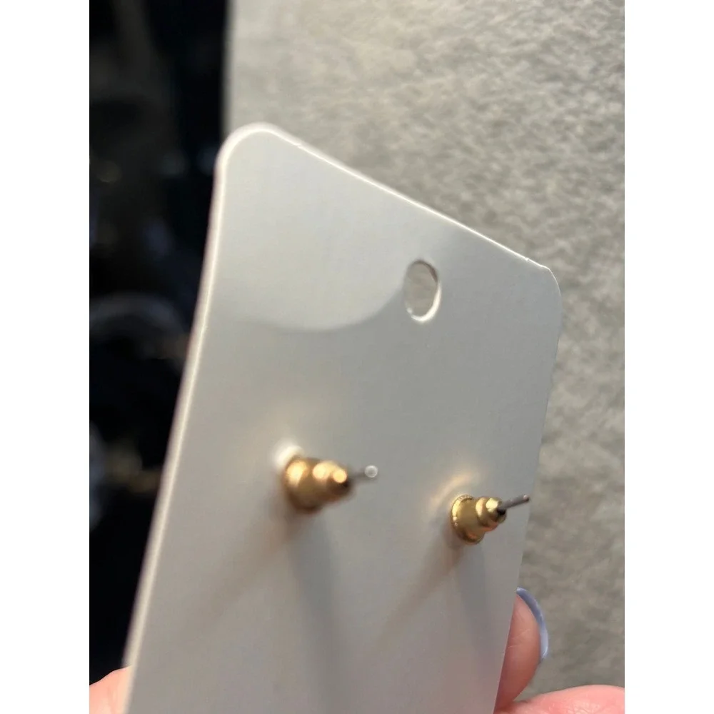 #70.  Gold-tone Ball Stud Earrings
